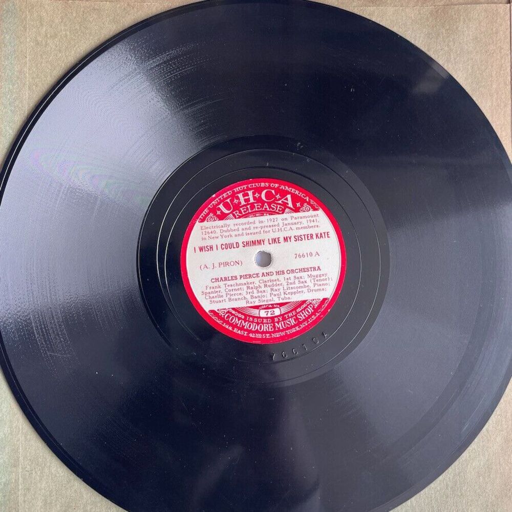 UCHA 72 Charles Pierce Jazz Me Blues / I Wish I Could Shimmy 1941 Shellac 10" 78